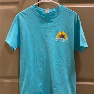 Girly girl originals teal sunflower shirt